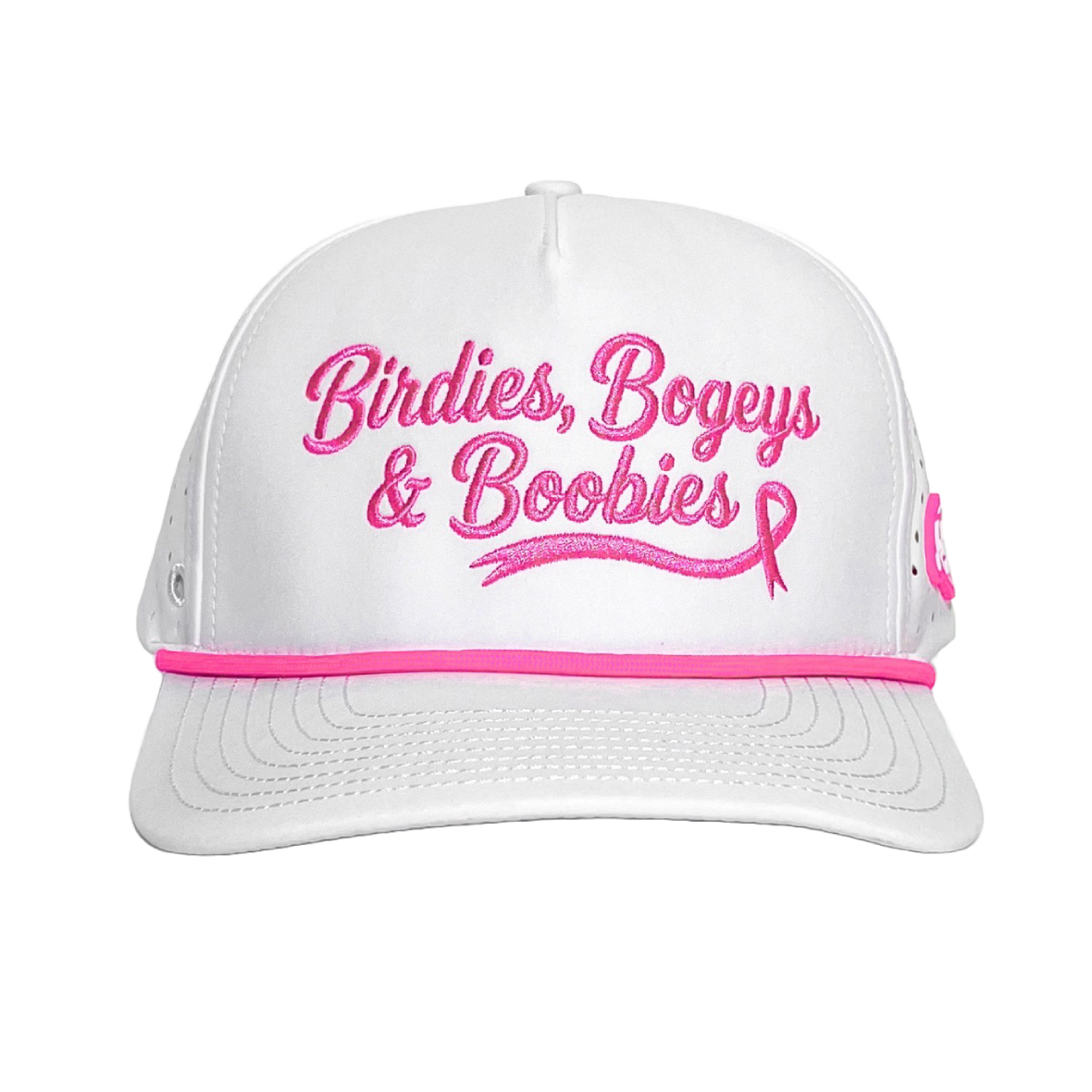 Birdies, Bogeys & Boobies White - 50% to Breast Cancer Charities