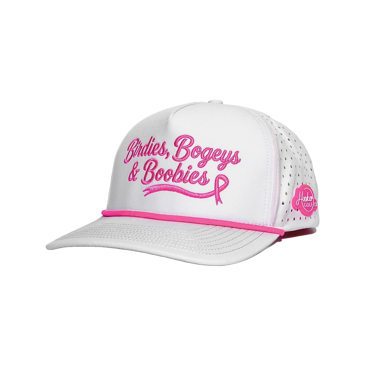 Birdies, Bogeys & Boobies White - 50% to Breast Cancer Charities